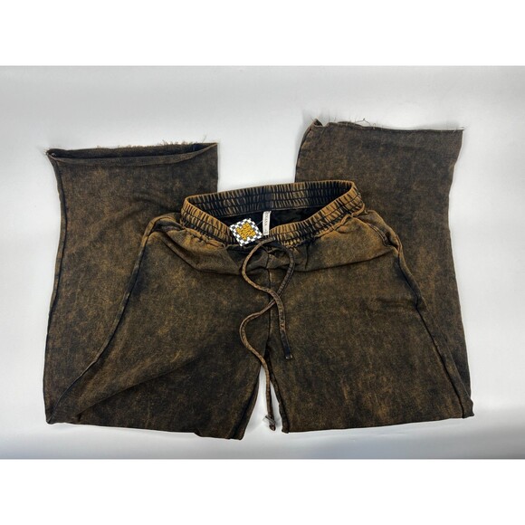 Zenana Pants - Women's Pants - Zenana by Lala Casual Drawstring Stretchy Straight Bleached Look